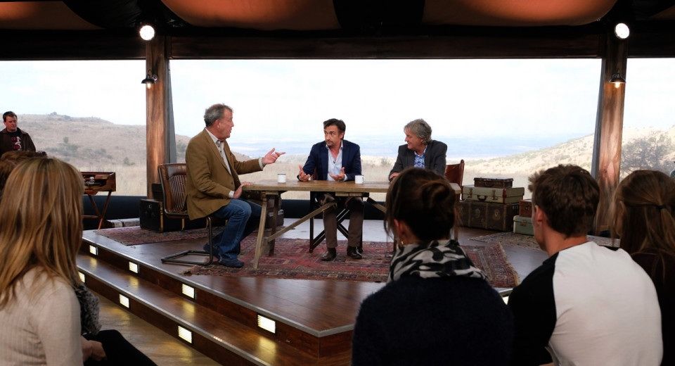 Clarkson, Hammond and May - first studio pictures from new Amazon Prime show, The Grand Tour