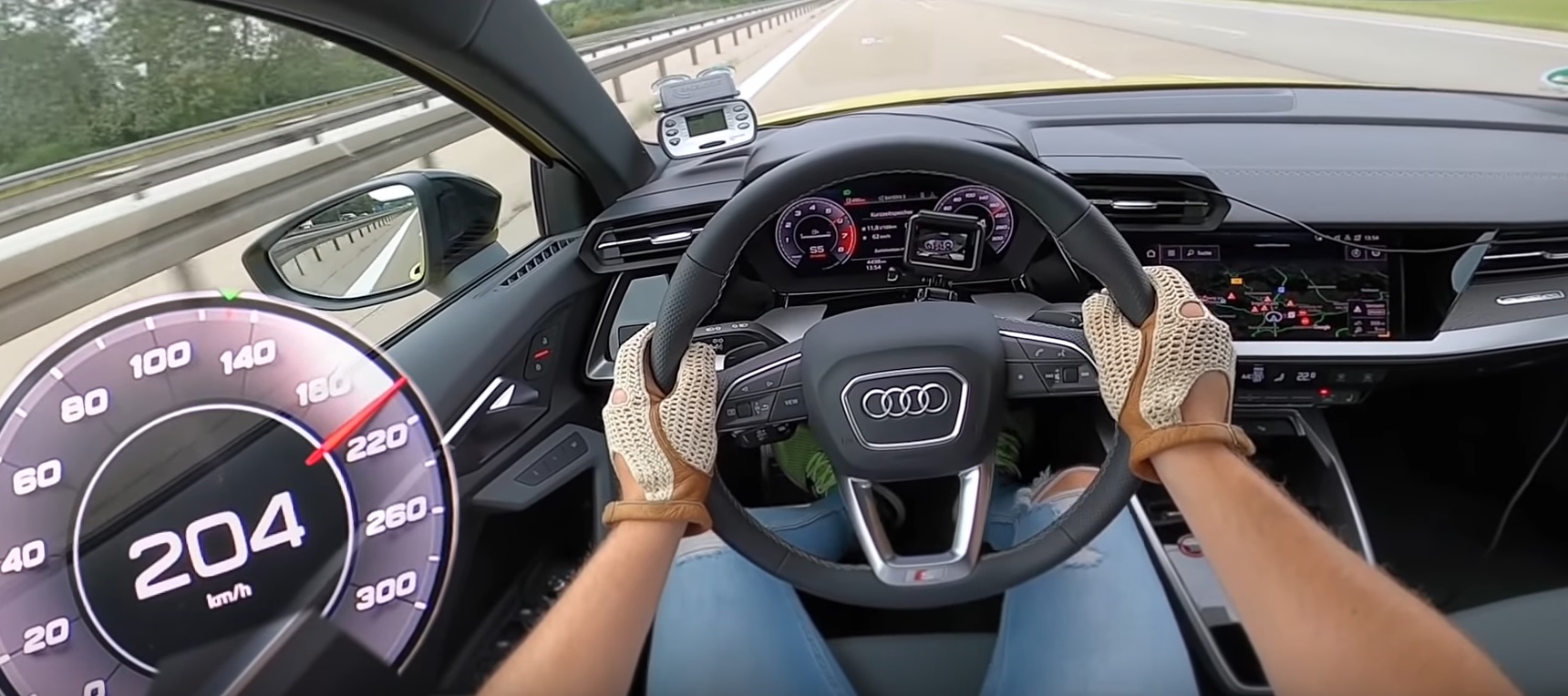 Audi S3 2021 przyspieszenie od 100 do 200 km/h (wideo