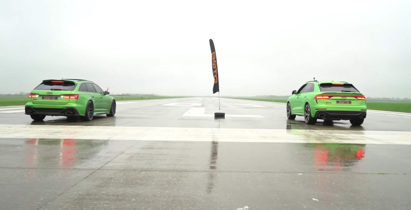 Audi RS6 vs RS Q8 - Drag Race