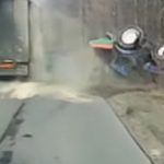 Wyprzedzanie TIR-em i zderzenie z traktorem