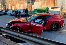 Marchetti's Ferrari crash