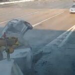 Wypadek na bramkach autostradowych