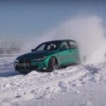 BMW M3 G80 drift on the snow