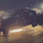 Challenger crash on the freeway
