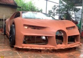 Bugatti Chiron z gliny