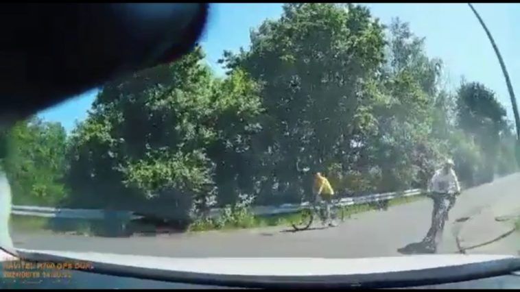 Niebezpieczna jazda na rowerze