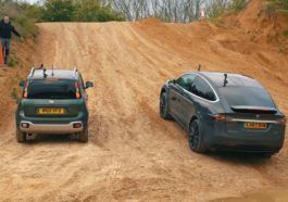 Fiat Panda vs Tesla Model X - off-road