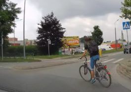 Wymuszenie pierwszeństwa przez rowerzystkę