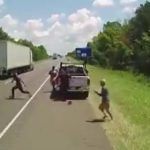 Dziwna akcja na autostradzie
