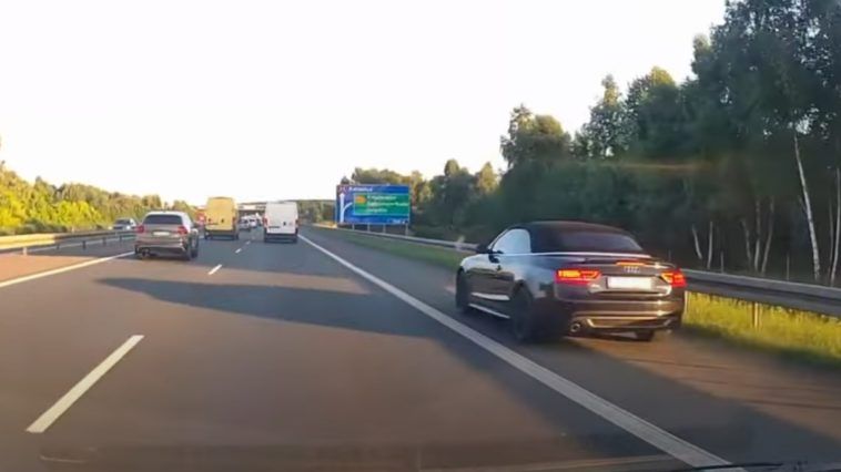Kierowca Audi niebezpiecznie wyprzedzał na A4