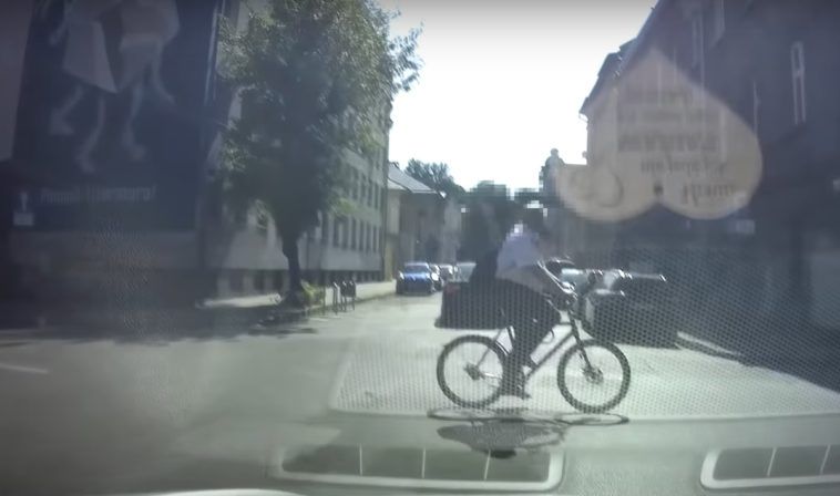 Wymuszenie pierwszeństwa na rowerze, Kraków