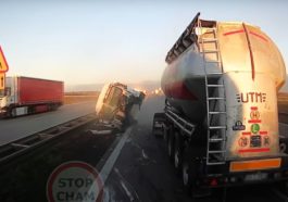 Zderzenie ciężarówek na A4