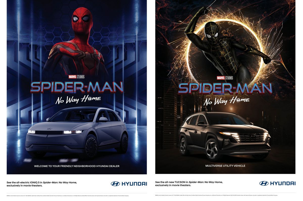 Plakaty Spider-Mana i Hyundaia