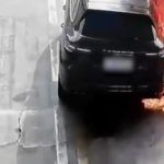 Podpalenie auta na stacji paliw