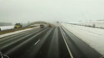 Zrzucanie śniegu na drogę
