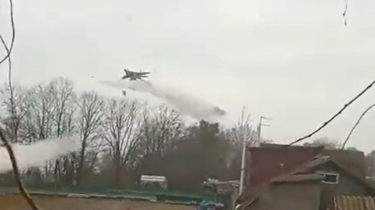 Atak myśliwców na ukraińską prowincję