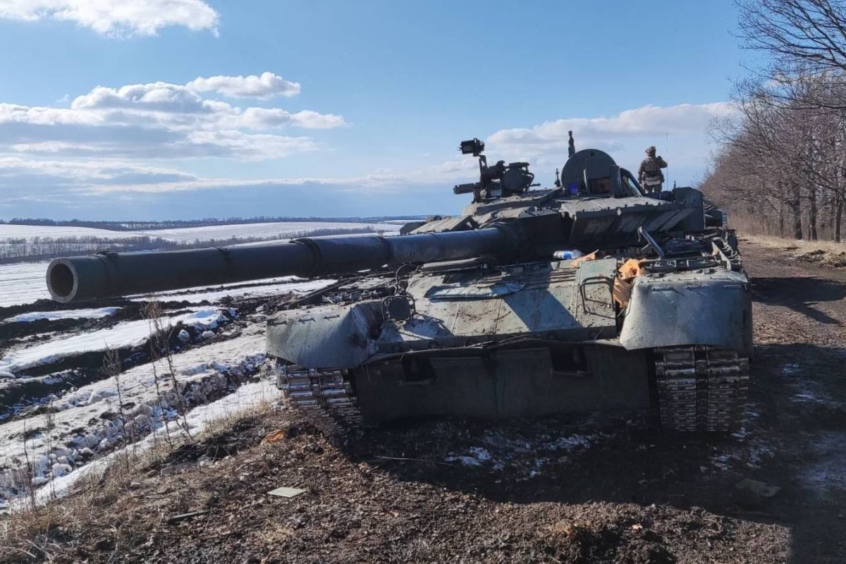 Rosyjski czołg przejęty przez Ukraińców
