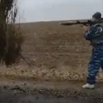 Panzerfaust w rękach ukraińskiego partyzanta