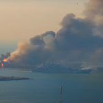 Pożar statku desantowego Orsk