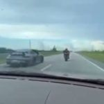 Nieudany wyścig motocyklisty