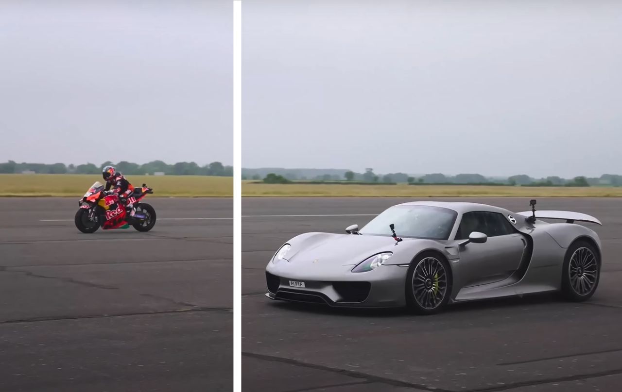 Porsche vs sport bike