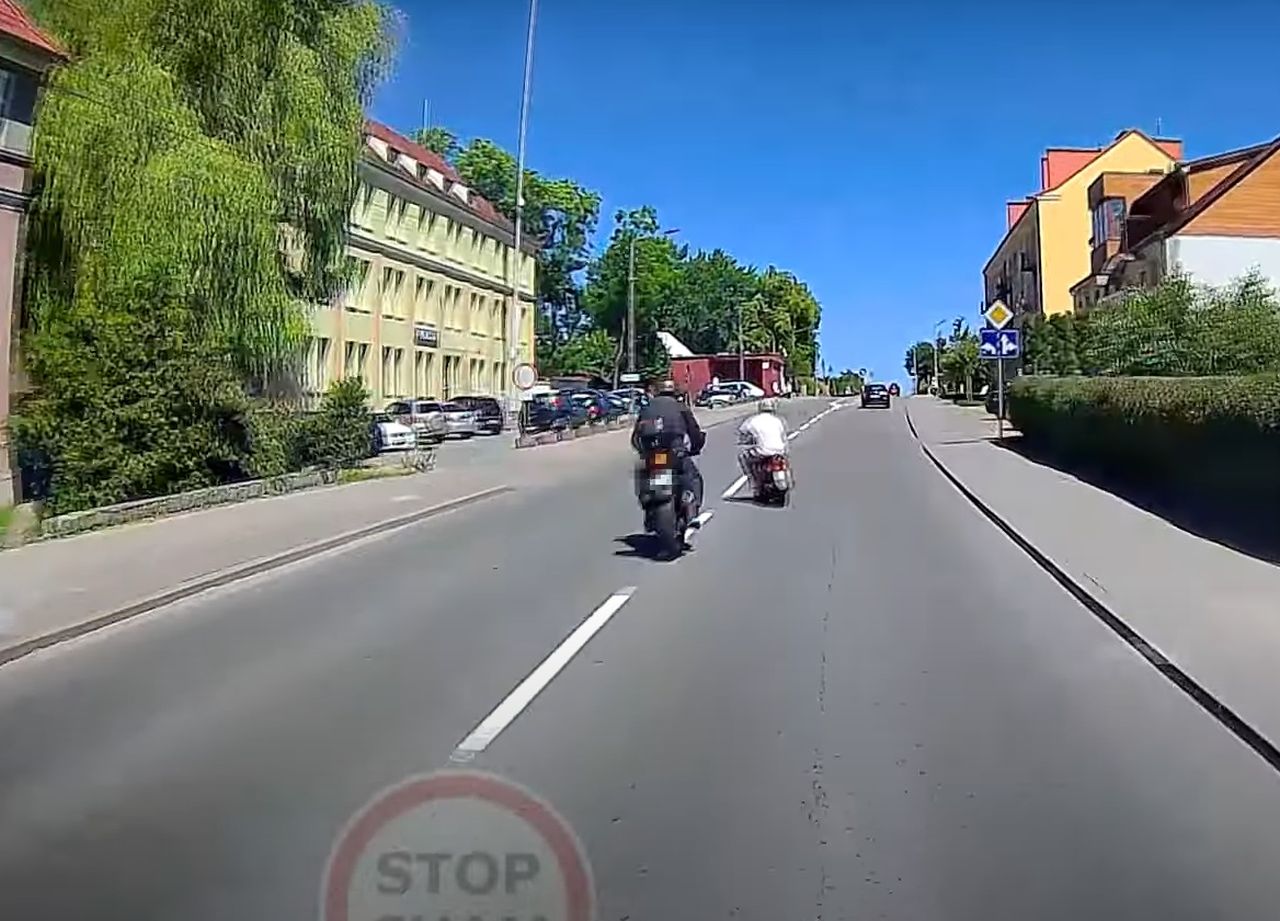 Wypadek motocyklistów w Sztumie