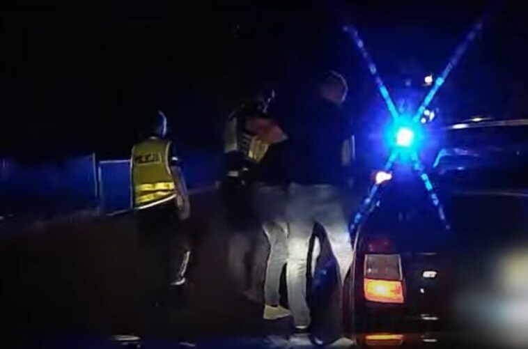 Pijany kierowca złapany przez policjantów