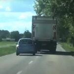 Niebezpieczna próba wyprzedzania i szeryf drogowy
