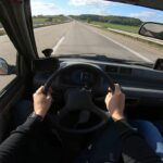 Daewoo Tico na niemieckiej autostradzie
