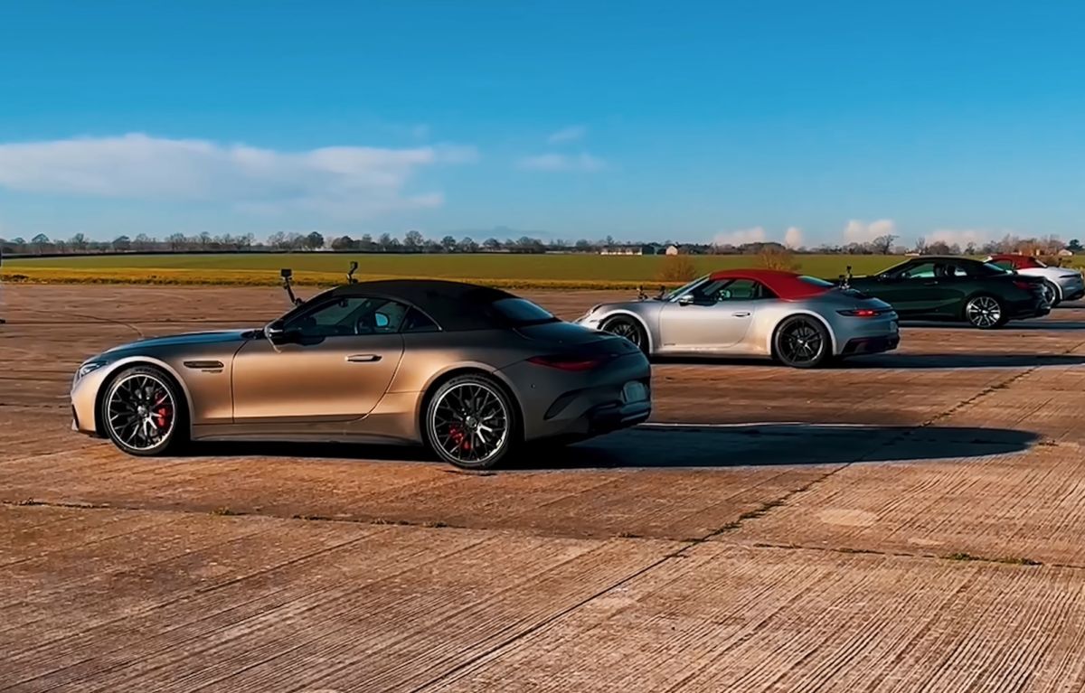 Mercedes-AMG SL 55 vs Jaguar F-Type R vs BMW M850i vs Porsche 911 GTS