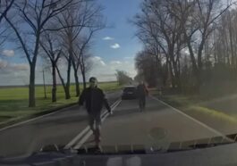 Agresja drogowa na drodze w Okuninie