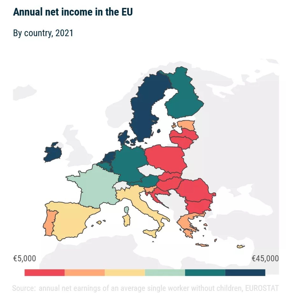 Zarobki w krajach UE